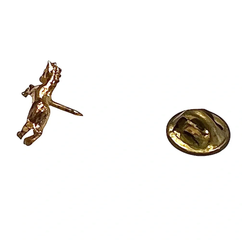 VINTAGE GOLD TONE HORSE LAPEL PIN OR TIE TACK